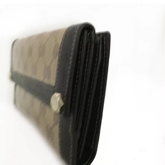 🏆💎💯 GUCCI GG Logo PVC Canvas Long Bifold Wallet - Picture 3 of 8
